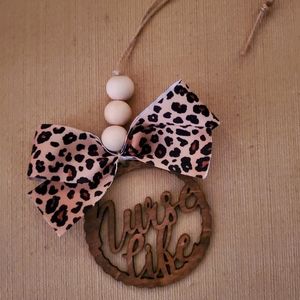 Nurse life wooden rear view mirror charm